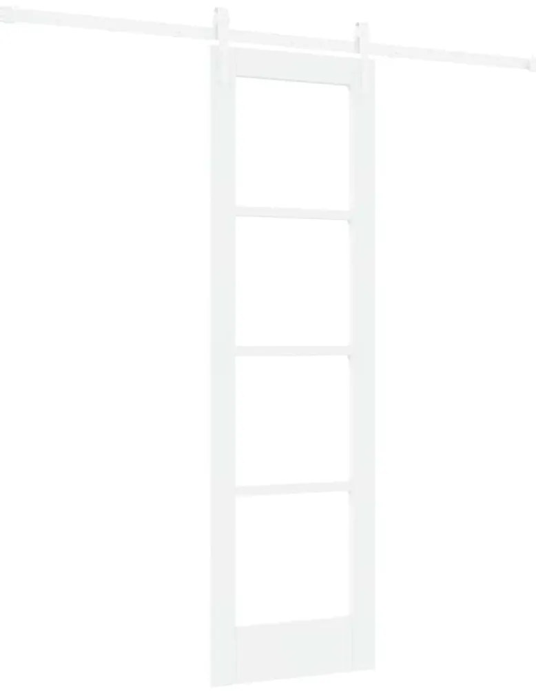Conjunto de Porta Deslizante VidaXL com Hardware Branca 61x198,5 cm Ma