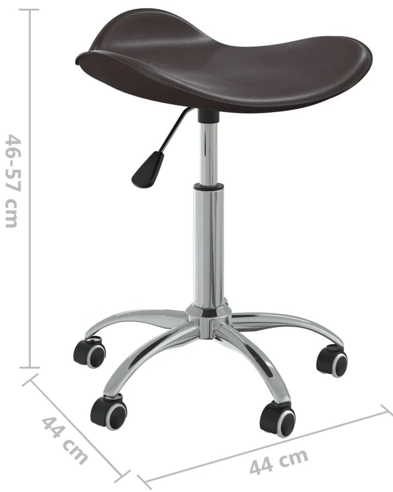 Cadeira de escritório couro artificial castanho