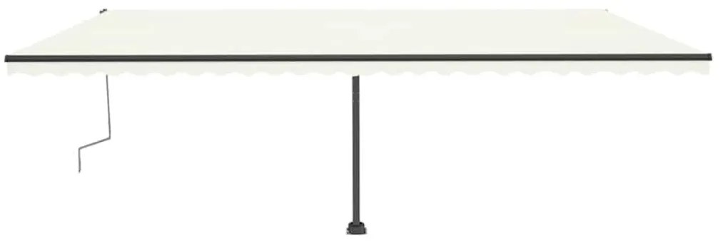 Toldo retrátil manual independente 600x300 cm cor creme