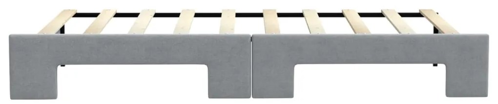 Sofá-cama com gavetão 90x190 cm tecido cinzento-claro