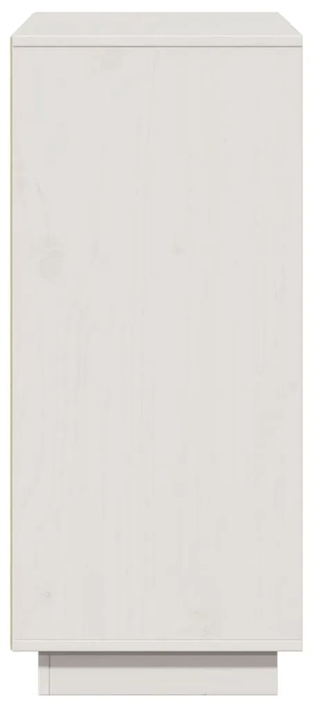 Aparador 110,5x35x80 cm madeira de pinho maciça branco