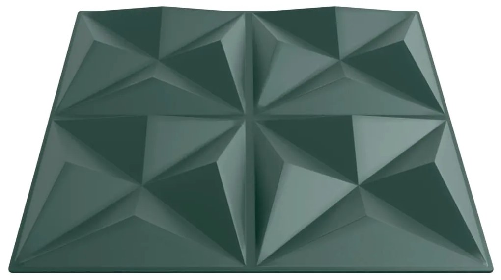 Painéis de parede 24 pcs 50x50 cm 6 m² XPS origami verde