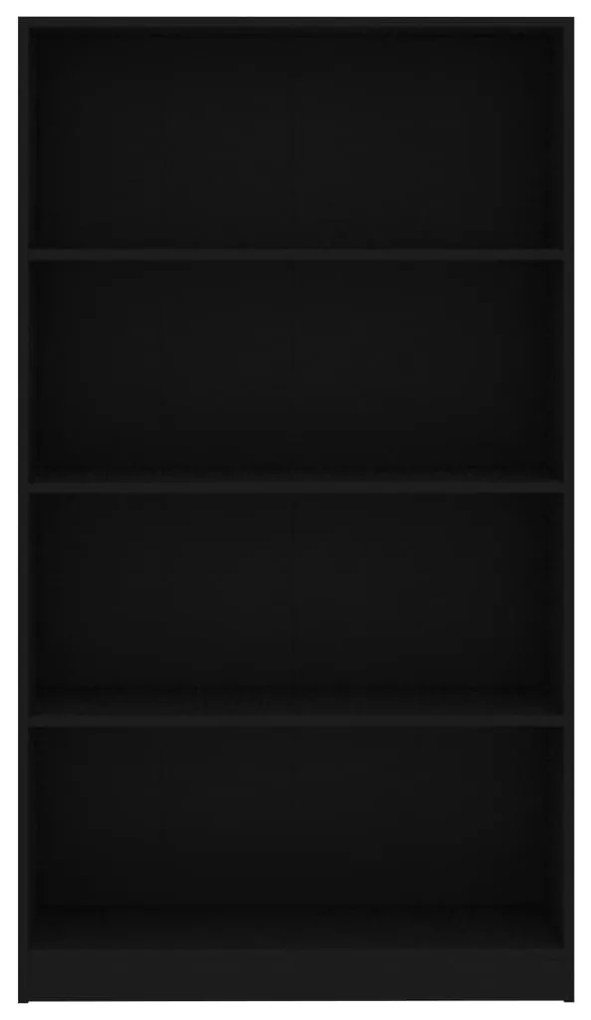 Estante com 4 prateleiras 80x24x142 cm contraplacado preto