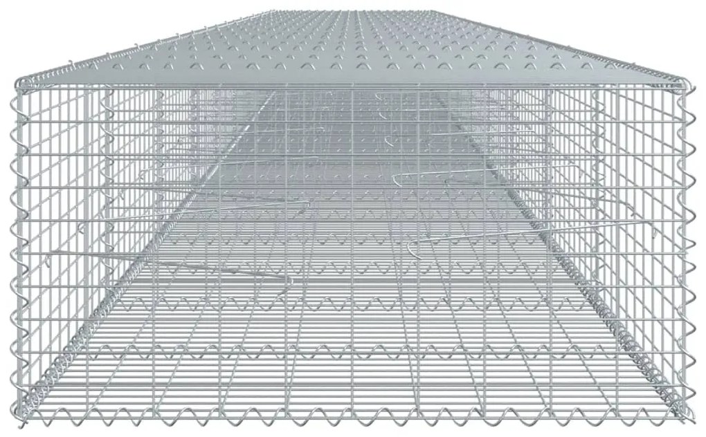 Cesto gabião com cobertura 900x100x50 cm ferro galvanizado