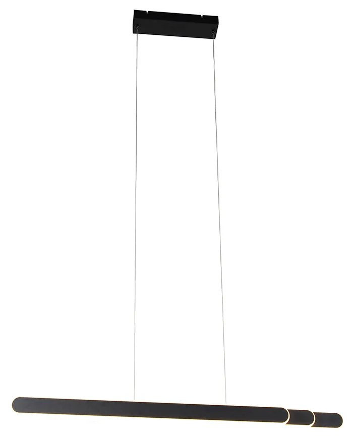 Candeeiro de suspensão preto com LED regulável em Kelvin ajustável - Yipke Design