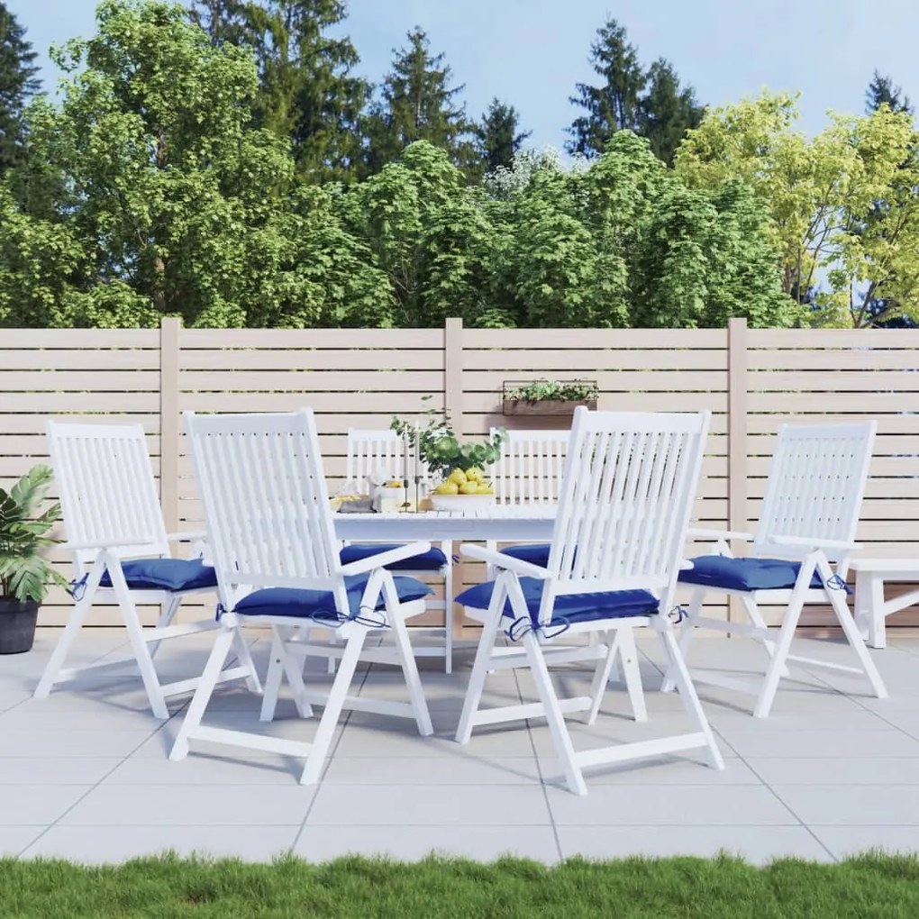 314928 vidaXL Almofadões de cadeira 6 pcs 50x50x7 cm tecido oxford azul