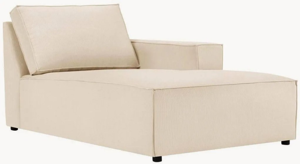 Módulo de canto chaise longue em bombazina Carlo