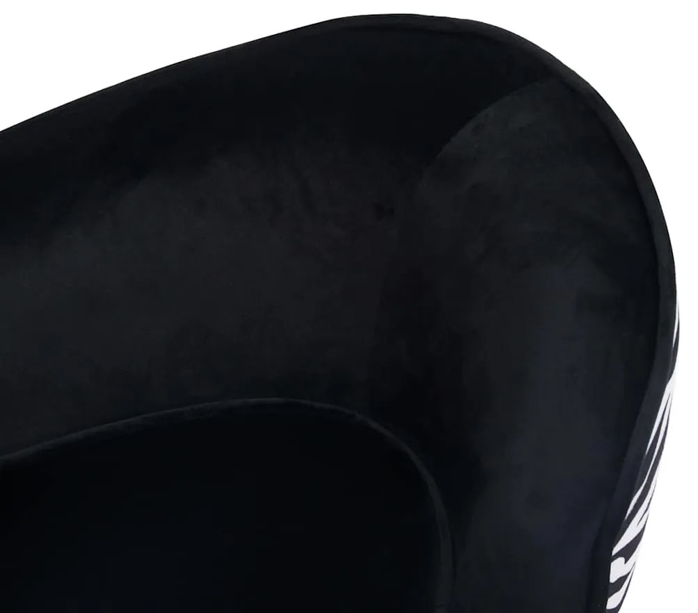 Sofá para cães 68x38x38 cm pelúcia preto
