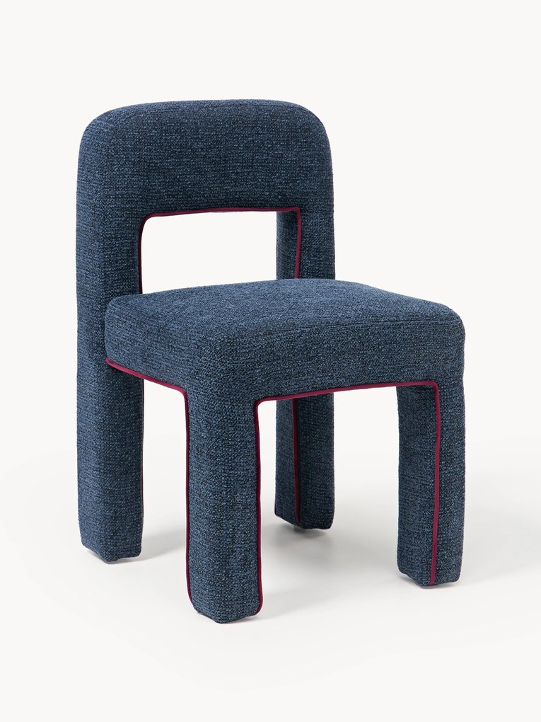 Cadeira de jantar estofada em bouclé Ana