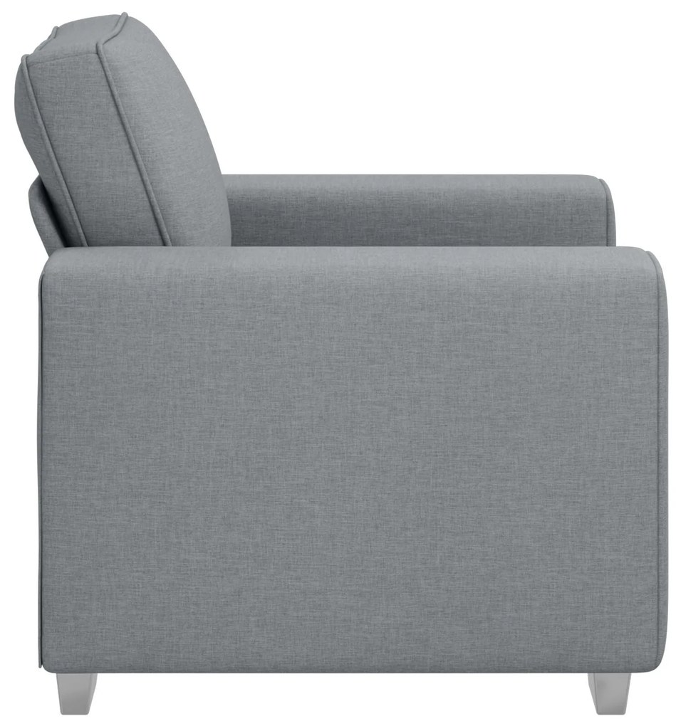 Cadeira de Sofá vidaXL Cinza Claro 59 cm em Tecido