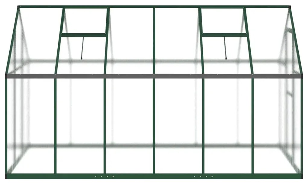 Estufa com estrutura base 334x169x195 cm alumínio verde