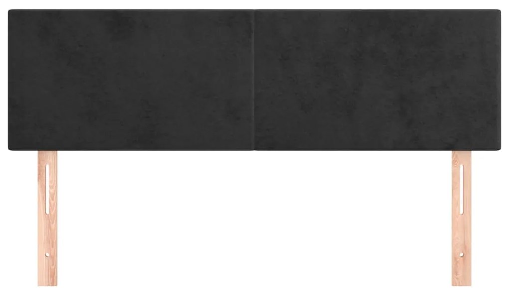 Cabeceira de cama 2 pcs veludo 72x5x78/88 cm preto