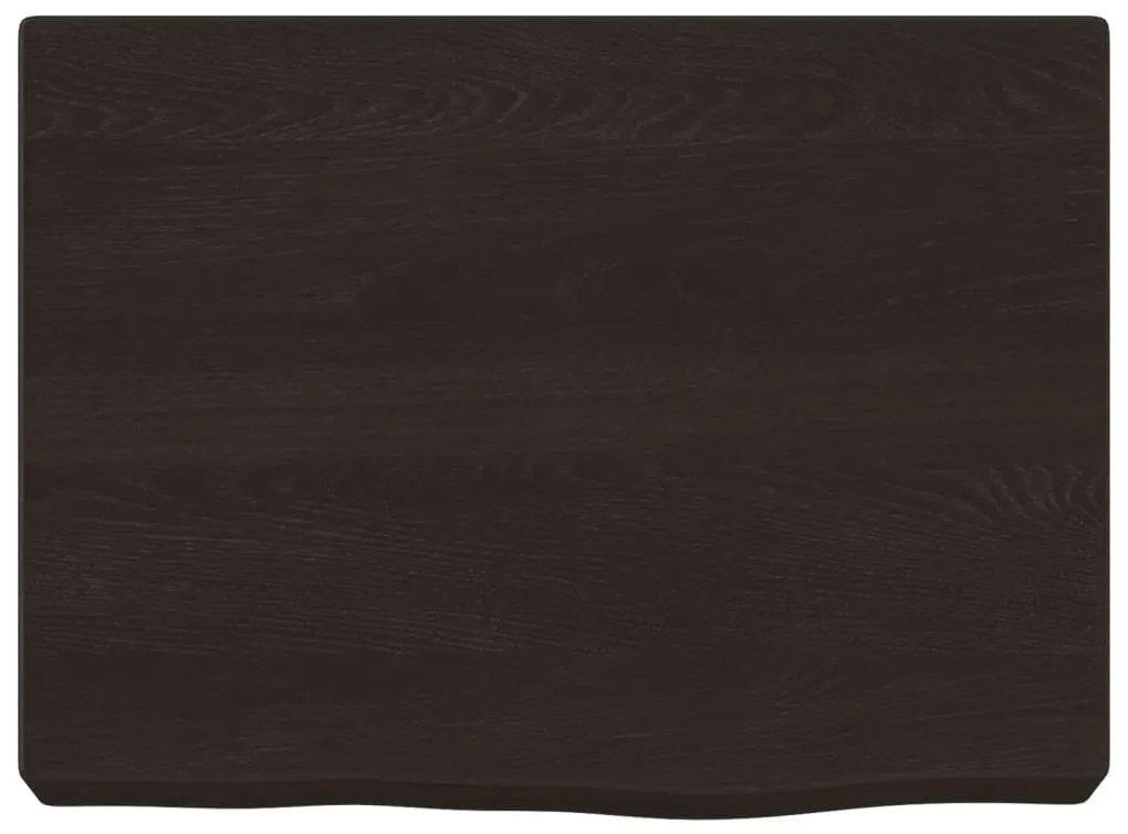 Bancada p/ WC 40x30x(2-6)cm madeira tratada maciça castanho