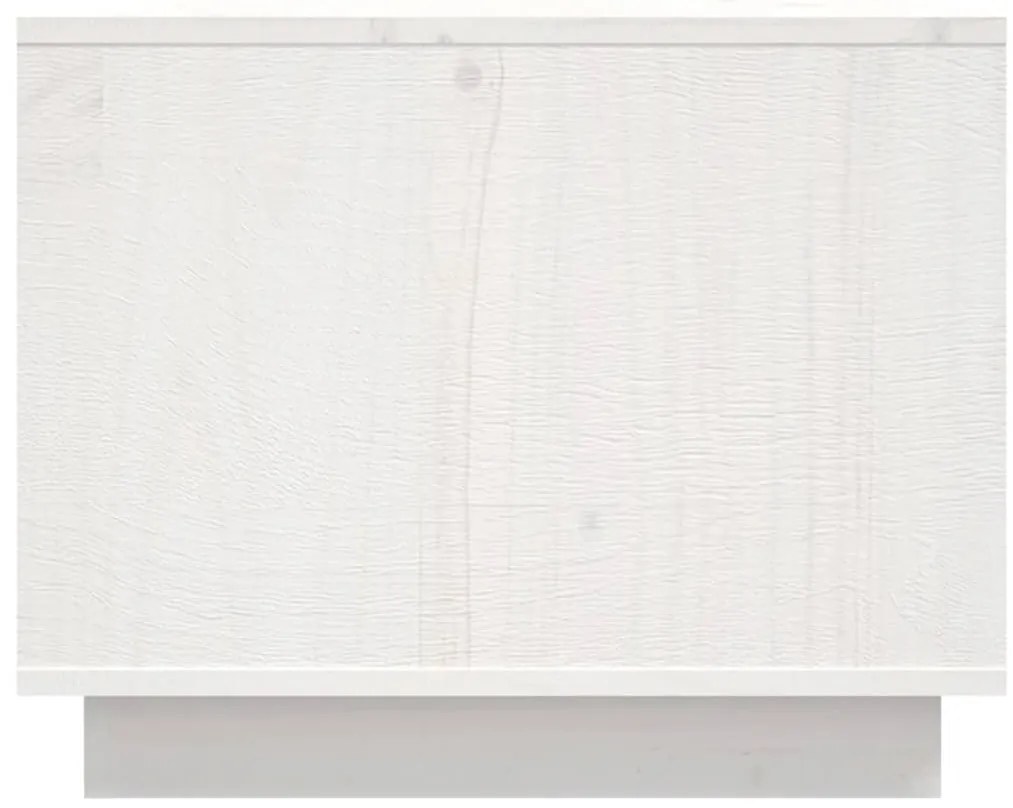 Mesa de centro 80x50x40 cm madeira de pinho maciça branco