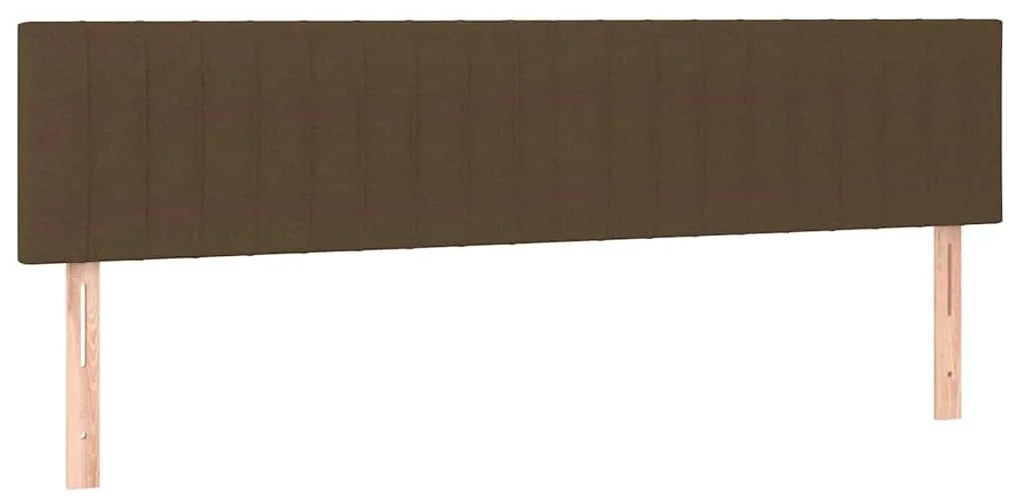 Cama boxspring com colchão 120x190 cm tecido castanho-escuro