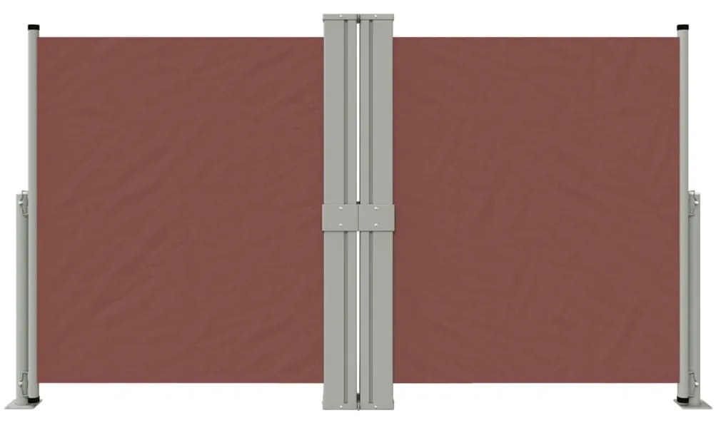 Toldo lateral retrátil 140x1200 cm castanho