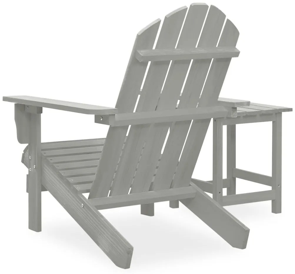 Cadeira de jardim Adirondack com mesa madeira de abeto cinzento