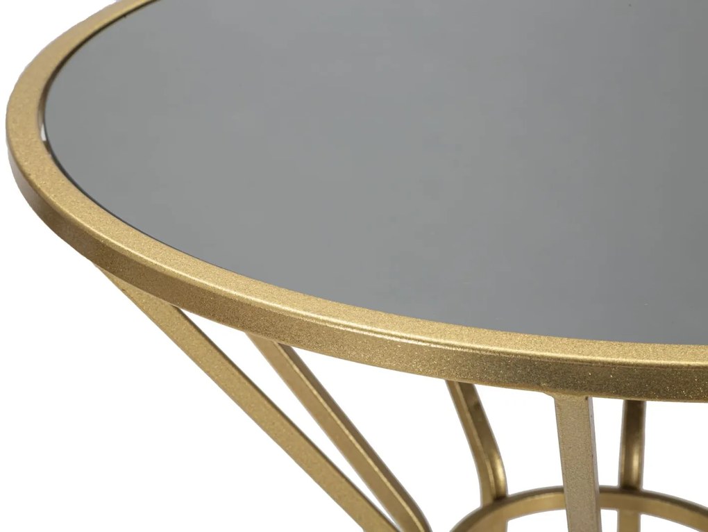 MESA APOIO REDONDA SIMPLE NEW Ø 50X100 CM DOURADO