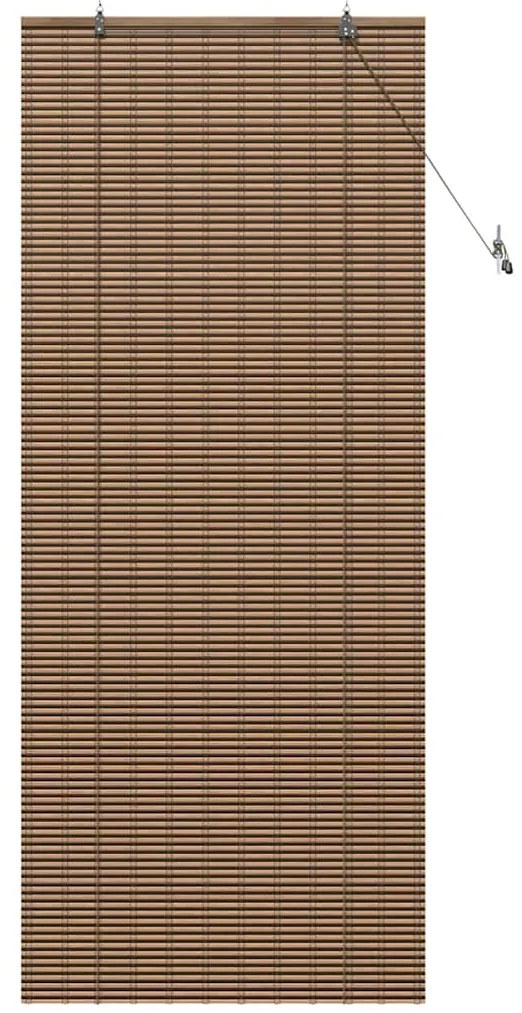 Persiana de Janela com cortinas Manual Castanho 90 x 220 cm Bambu