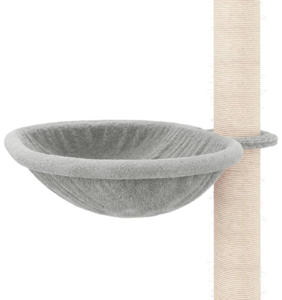 Árvore gatos altura ajust. chão-teto 263,5-289,5 cm cinza-claro