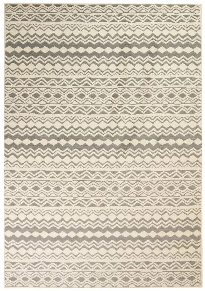 vidaXL Tapete moderno com design tradicional 80x150 cm bege/cinzento