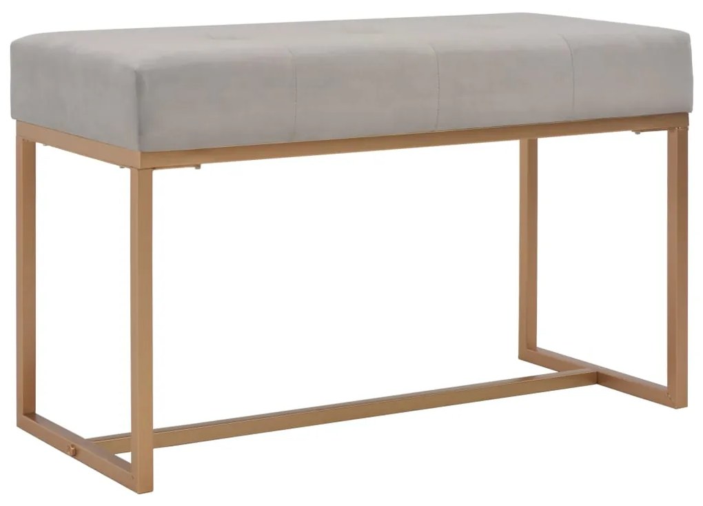 247558 vidaXL Banco 80 cm veludo cinzento