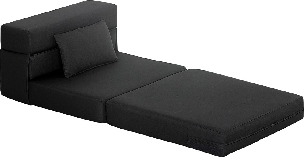 Poltrona chão convertível de 1 lugar, poltrona-cama dobrável, almofada incluída, para convidados, sala de estar, espaços pequenos, capacidade de 120 k
