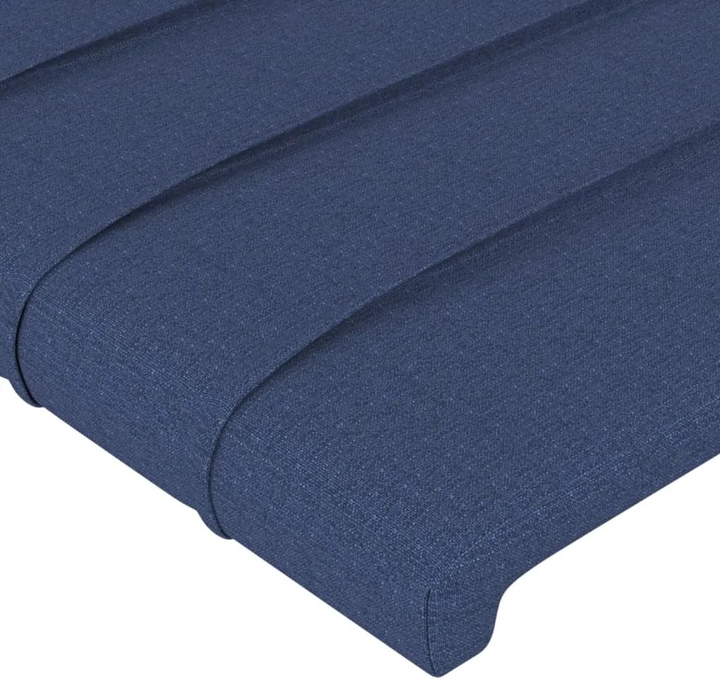 Cabeceira de cama c/ abas tecido 93x23x78/88 cm azul