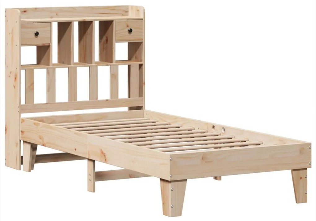 Cama sem colchão 75x190 cm madeira de pinho maciça