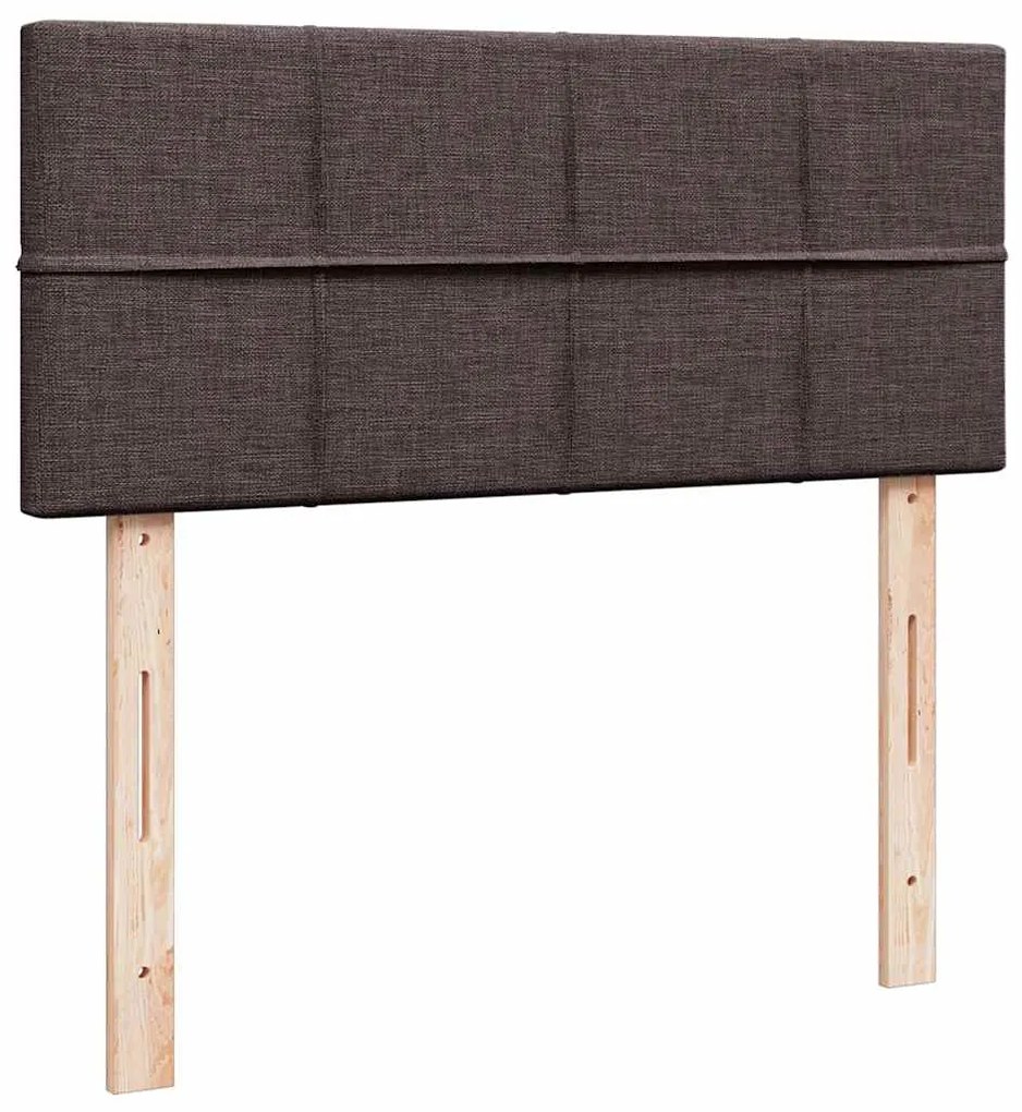 Estrutura de cama otomana com colchão 120x190cm castanho escuro