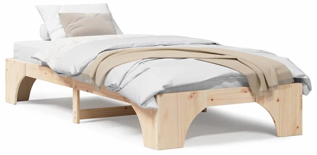 Cama 90x190 cm em Madeira de Pinho Sólida