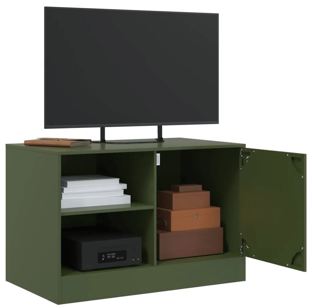 Móvel de TV 67x39x44 aço verde azeitona