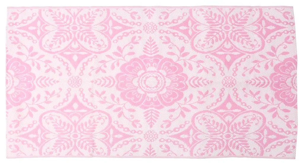 Tapete de exterior 120x180 cm ARAKIL PP cor-de-rosa