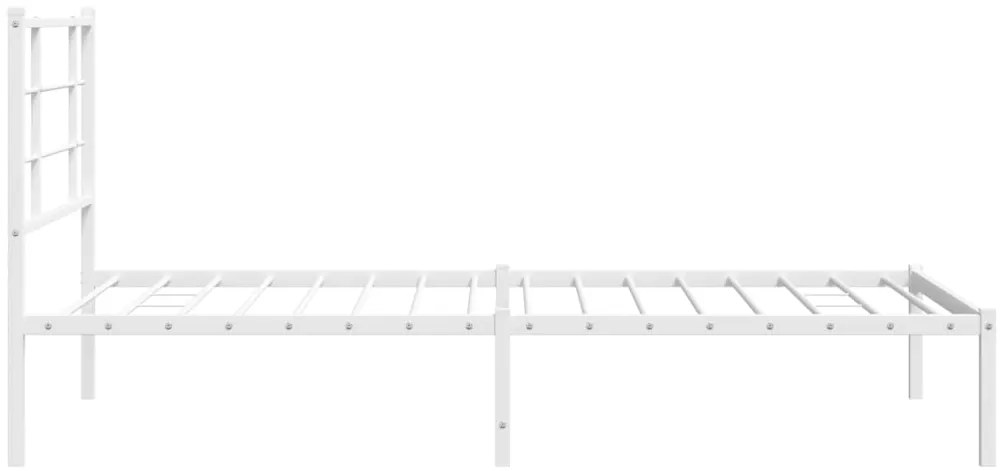 Estrutura de cama com cabeceira 100x190 cm metal branco