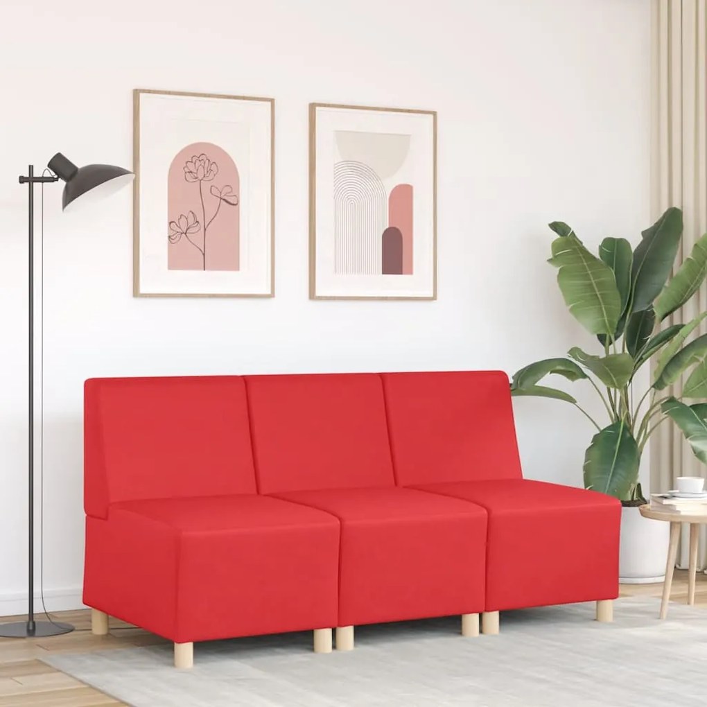 Poltrona 55 cm couro artificial vermelho