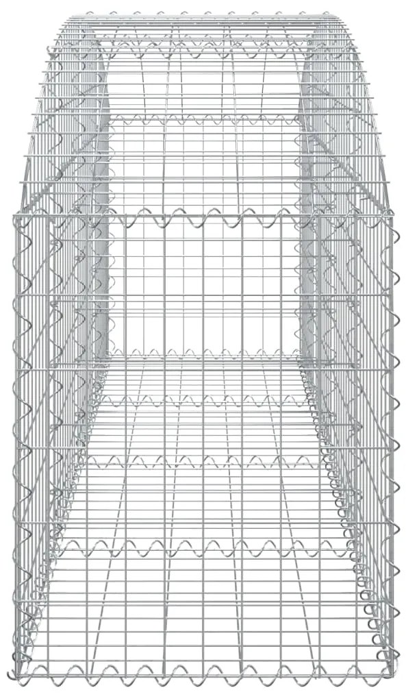 Cesto gabião arqueado 200x50x60/80 cm ferro galvanizado