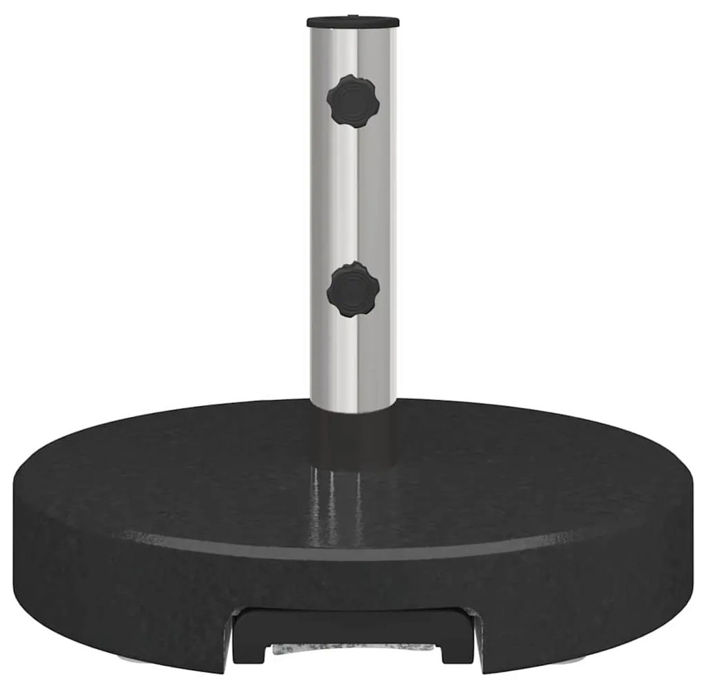 Base de Parasol com Rodas e Alça Granito Preto 29 kg Redonda