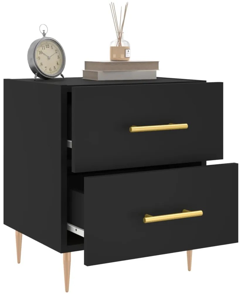 Mesa de cabeceira 40x35x47,5 cm derivados de madeira preto