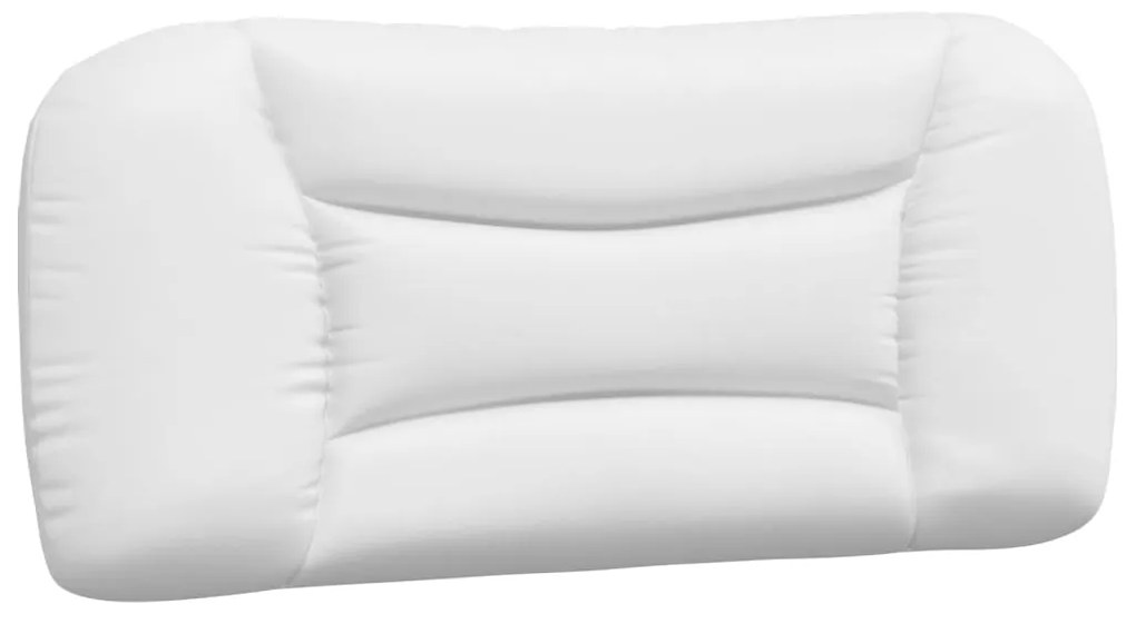 Estrutura de cama c/ cabeceira couro artificial 90x190cm branco