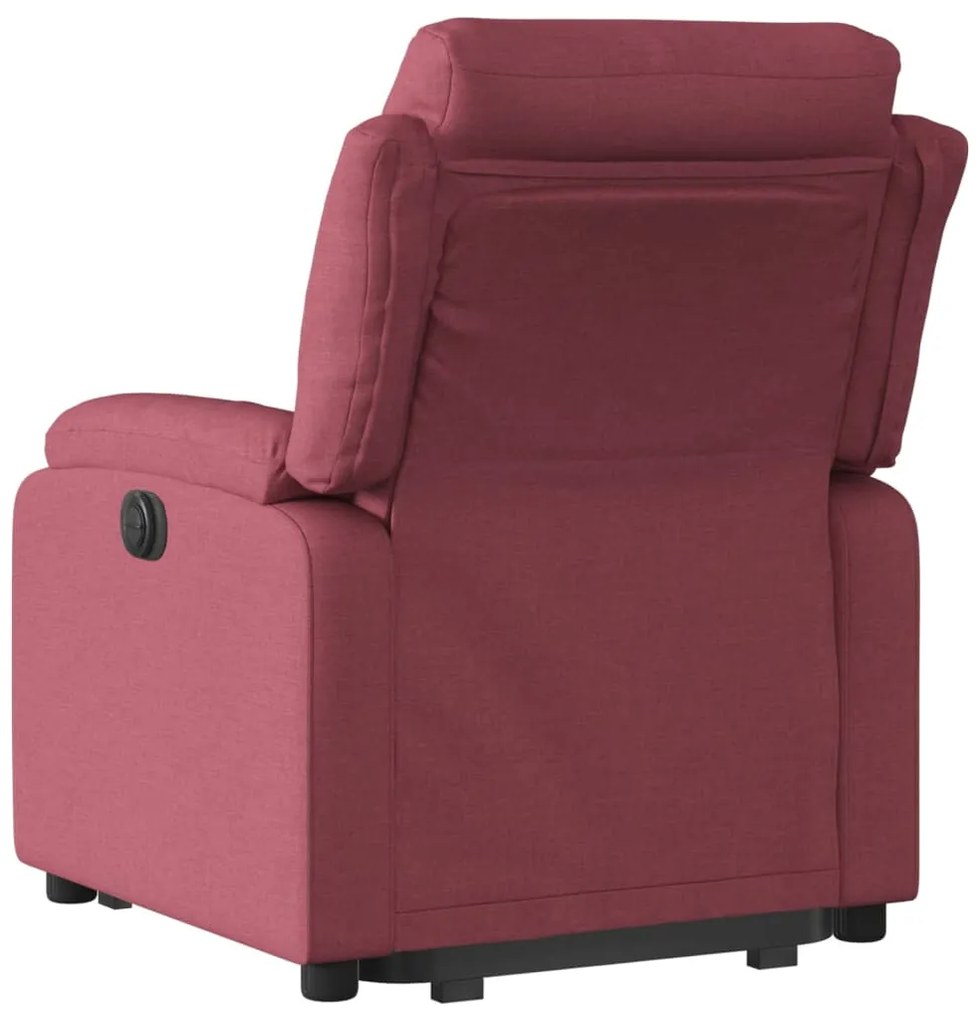 Poltrona reclinável elevatória tecido vermelho tinto