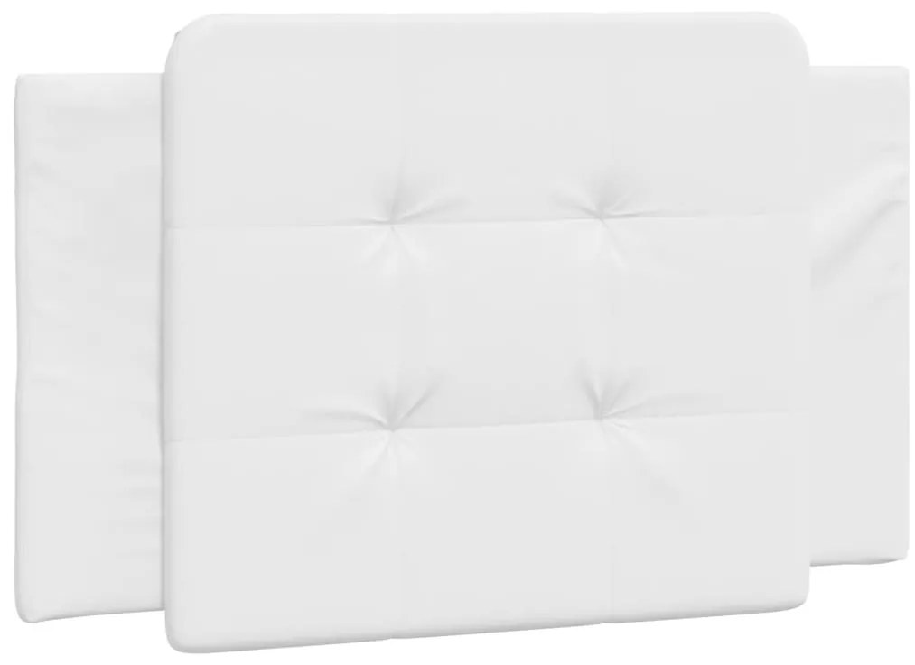 Cama com colchão 90x200 cm couro artificial branco