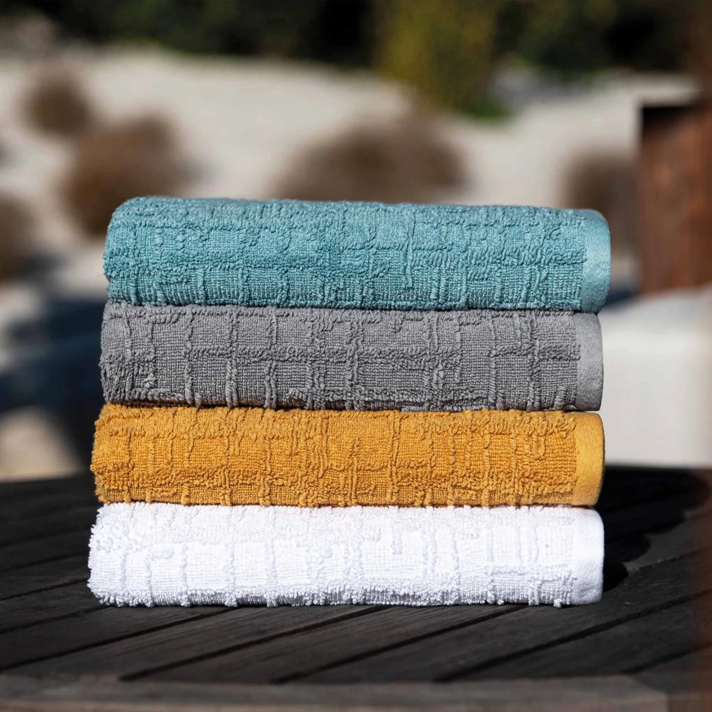 3 toalhas de banho 100% algodão orgânico - GAUFRE  de SOREMA: Taupe