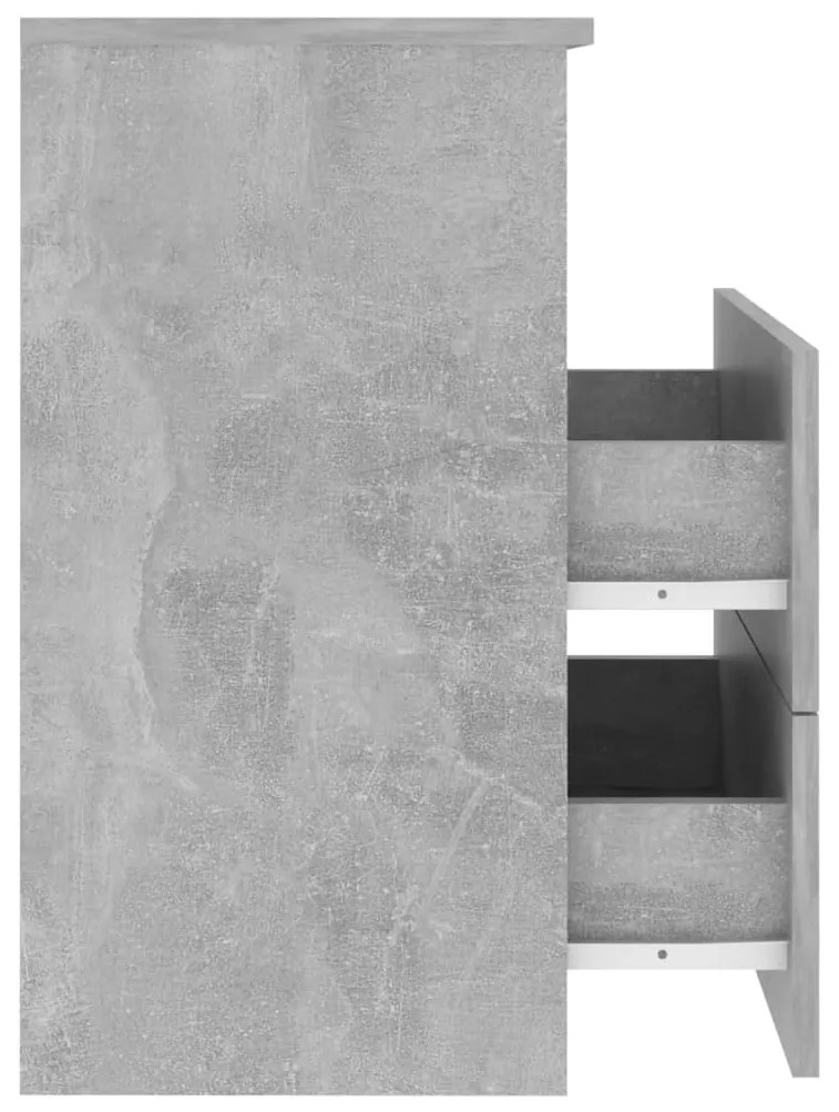 Mesas de cabeceira 2 pcs 50x32x60 cm cinzento-cimento