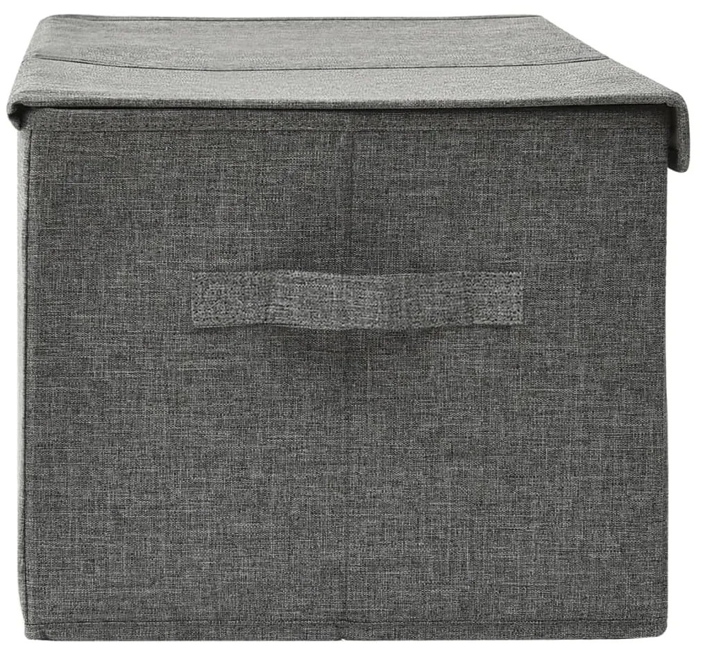 Caixa de arrumação 50x30x25 cm tecido antracite