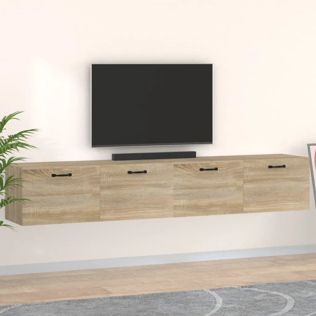 3115670 vidaXL Armários parede 2pcs 100x36,5x35 cm derivados madeira sonoma