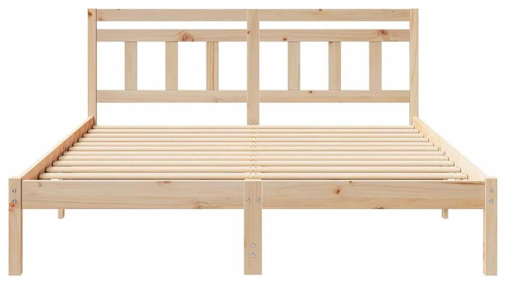 Estrutura da Cama com cabeceira Castanho 160 cm x 200 cm