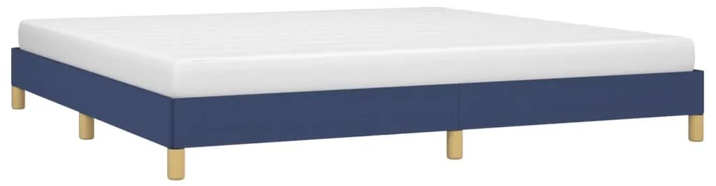 Estrutura de cama sem colchão 200x200 cm tecido azul