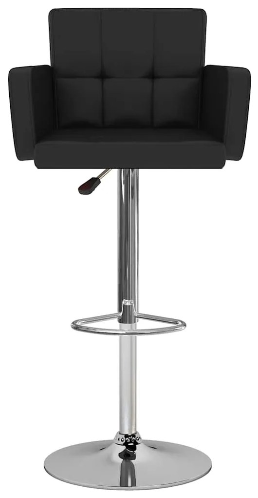 Bancos de bar 2 pcs couro artificial preto