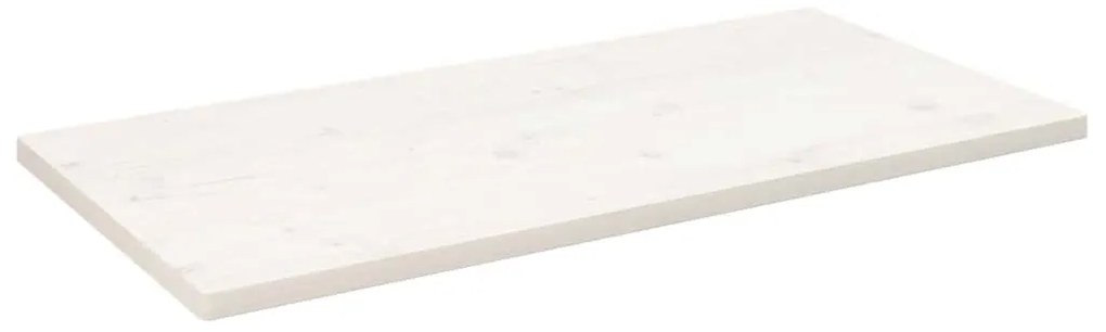 Tampo de mesa retangular 100x50x2,5 cm pinho maciço branco