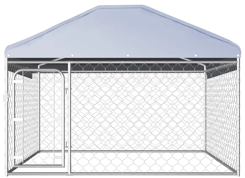 Canil de exterior com telhado 200x200x135 cm